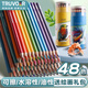 TRUVOER德國品牌48色水溶性彩色鉛筆繪畫(huà)學(xué)生用手繪兒童小學(xué)生美術(shù)素描畫(huà)畫(huà)筆油性彩色鉛筆初學(xué)者 油性24色送削鉛筆器 2mm