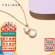 謝瑞麟（TSL）新年禮物18k金項鏈白貝母甜心葫蘆女款彩金鎖骨鏈64067