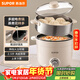 蘇泊爾（SUPOR）電煮鍋 電蒸鍋 多功能泡面宿舍小火鍋 2.5L帶蒸屜電燉鍋 蒸煮一體電熱鍋H25YK680A