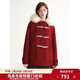 獨束女裝【圣誕戀歌】甜美復古毛呢外套2025冬節日氛圍呢大衣 熱頌紅 L （尺碼：2）
