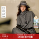 茵曼（INMAN）斗篷式疊穿高領(lǐng)羊毛衫2025冬季女裝新款披肩中袖毛衣針織衫 深灰色 XL