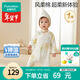全棉時(shí)代超柔嬰兒衣服寶寶春秋抗菌風(fēng)柔棉連體衣新生兒睡衣生態(tài)地圖73碼