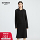 深呼吸DEEP BREATH女裝連帽抽繩羊毛針織洋裝厚款連衣裙A500130 黑 M (3)