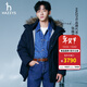 哈吉斯（HAZZYS）男裝 冬款PHIZ外套【張晚意明星同款】羽絨服男ASFZU0BDI09 藏青色NV XL (180/100A 50)