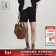 Marc O'Polo/MOP 2026春季新款醋酸混紡運動(dòng)休閑寬松短褲女裝褲子 藏青888 36