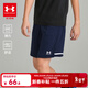 安德瑪（Under Armour）男童運動(dòng)短褲兒童夏運動(dòng)短褲男大童針織休閑輕薄綜訓短褲 藍色 160 【尺碼偏小，按正常拍大一碼】