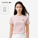 LACOSTE法國鱷魚(yú)女裝25春夏新款休閑簡(jiǎn)約修身時(shí)尚百搭圓領(lǐng)短袖T恤|TF9246 T03/火烈鳥(niǎo)粉 L 40/170