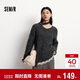 森馬（Semir）毛衣女冬圍巾蕾絲V領(lǐng)絞花寬松2025優(yōu)雅小性感套頭衫109725107011