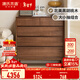源氏木語(yǔ)實(shí)木五斗柜現代簡(jiǎn)約黑胡桃木客廳北歐家具斗櫥收納抽屜柜 五斗柜91.2*40*96.6cm