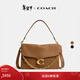 蔻馳（COACH）【禮物】女士Chain Tabby 35號鏈帶單肩包真皮斜挎包百搭女包 B4/蜂蜜棕色