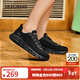 斯凱奇（Skechers）女鞋春季舒適輕盈休閑鞋耐磨緩震慢跑鞋透氣運動(dòng)鞋女117346 黑色/B 38