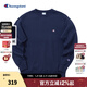 Champion冠軍衛衣男女加絨秋季簡(jiǎn)約刺繡小C圓領(lǐng)套頭長(cháng)袖T恤 藏青色 2XL