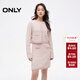 ONLY秋季時(shí)尚裝飾口袋針織短款套裝連衣裙女|124446001 G34 粉色粗花呢 M (165) 84A