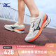 美津濃（MIZUNO）2025新款緩震回彈透氣耐磨競訓運動(dòng)跑步鞋WAVE RC 02/米白色 38