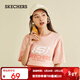 斯凱奇（Skechers）t恤情侶款透氣上衣男士潮流體恤圓領(lǐng)運動(dòng)寬松短袖女款L122U199 桃子粉/01C9 170/88A/M