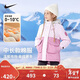 NIKE耐克童裝女童中長(cháng)款保暖棉服冬季新款大口袋兒童連帽外套
