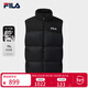 FILA 斐樂(lè )官方男士羽絨馬甲2025冬新款時(shí)尚休閑RGB-多彩羽絨外套 正黑色-BK 2XL 185/104A/XXL