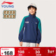 李寧童裝兒童衛衣男女大童寬松半拉鏈立領(lǐng)學(xué)院風(fēng)運動(dòng)上衣140YWDV431-1