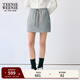 Teenie Weenie小熊女裝衛褲2025年秋季新款簡(jiǎn)約氣質(zhì)舒適松緊腰短褲 深灰色 XS