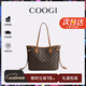 COOGI包包女款輕奢品牌大容量手提托特包女士情人節生日禮物送女友老婆 咖啡色【牛皮升級款】