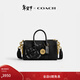 蔻馳（COACH）【禮物】新款男女通用COACH CLOT COMPASS 25號手袋單肩包包 混合黑色