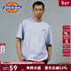 Dickies男女同款短袖T恤簡(jiǎn)約小logo全棉純色寬松休閑情侶款上衣 DK010991 淡紫色 （寬松版型） XL