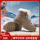 駱駝牌 雪地靴登山防寒保暖加絨工裝情侶懶人毛毛鞋P14W307607沙色41