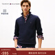 Tommy Hilfiger【半拉鏈立領(lǐng)】25新款秋冬男裝純棉平紋商務(wù)休閑針織衫J9329