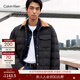Calvin KleinJeans秋冬男士輕薄絎縫ck撞色燈芯絨襯衫領(lǐng)巴恩風(fēng)寬松羽絨服外套 8MN-石墨灰 M