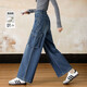德瑪納【結構主義】春季云氧棉高腰工裝袋分割藏肉寬松小個(gè)子女式牛仔褲
