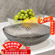 領(lǐng)臣（LINGCHEN）水果盤(pán)客廳高級零食瓜子盤(pán)家用水果盤(pán)托盤(pán)高顏值透明混色 2個(gè)裝