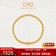 CRD克徠帝足金手鏈古法珠珠按克足金999手鏈送女友節日禮物 14.2g 7#[17.5cm]