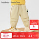 巴拉巴拉balaOne寶寶長(cháng)褲加絨保暖傘兵褲女童男童裝2025新款冬裝 卡其大象50307 90