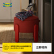 宜家（IKEA）FORLUNDA弗倫達矮凳帶儲物小圓凳子創(chuàng  )意客廳家用 紅色
