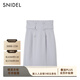 SNIDEL2025春夏時(shí)尚百搭高腰雙排扣直筒半身短裙SWFS252141 水藍色 S (0)