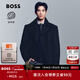 雨果博斯BOSS【含羊絨 禮物】男士25年冬季新款羊毛混紡修身大衣外套 404-深藍色 M (48)
