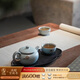 萬(wàn)仟堂（Edenus）茶具套裝 陶瓷茶具茶盤(pán)茶杯套裝茶具禮盒裝高端送禮云起 粉青釉  