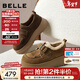百麗（Belle）復古加絨勃肯鞋女2026春新商場(chǎng)款厚底流蘇JK樂(lè )福鞋E8N1DAM6預售 咖色 36 (230mm)