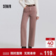 森馬（Semir）森柔|牛仔褲女春季含萊賽爾做舊長(cháng)褲舒適基礎闊腿褲103125124001A