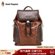 暇步士男士牛皮筆記本電腦雙肩包大容量商務(wù)旅行復古通勤背包生日禮物