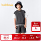 巴拉巴拉兒童套裝夏裝男大童短袖兩件套童裝運動(dòng)親子潮酷撞色208224119117