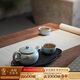 萬(wàn)仟堂（Edenus）茶具套裝 陶瓷茶具茶盤(pán)茶杯套裝茶具禮盒裝高端送禮云起 粉青釉  