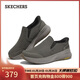 斯凱奇（Skechers）新年禮物閃穿鞋男2025冬季足弓支撐一腳蹬健步鞋寬楦運動(dòng)鞋217000