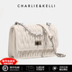 CHARLIE&KELLI品牌 CK輕奢包包女包2026新款小香風(fēng)鏈條包斜挎包情人節生日禮物 米白色【聯(lián)系客服順豐包郵】