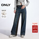 ONLY秋季復古小個(gè)子寬松直筒褲長(cháng)褲牛仔褲女|124432022 J35 510洗水牛仔藍 M (165) 68A