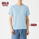MUJI MUJI 男式 吸汗速干 短袖T恤 M9SB218 淺藍色 XL