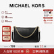 MICHAEL KORS新年禮物輕奢MK女包JET SET TRAVEL腋下斜挎手拿包中號黑/金色