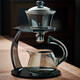 全度（Quandu） 全度玻璃半自動(dòng)茶具套裝懶人家用感應泡茶壺功夫茶杯沖泡茶 登高青灰自動(dòng)茶具