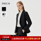 PRICH【可機洗綿羊毛】簡(jiǎn)約通勤西服套裝春秋新款職業(yè)西裝 19黑色西裝 XS 155