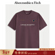 Abercrombie & Fitch美式棉質(zhì)舒適百搭LOGO圖案圓領(lǐng)短袖T恤上衣25秋季男裝123-5087 紅棕色 M (180/100A)